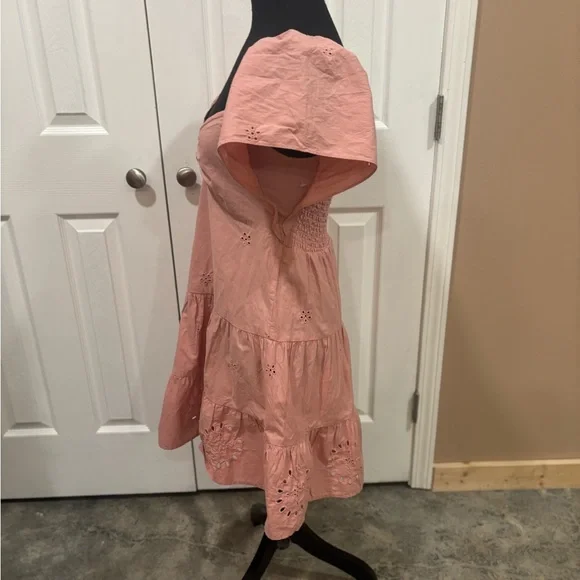 Zara Open embroidered flutter sleeve mini dress sis S - Picture 8 of 8